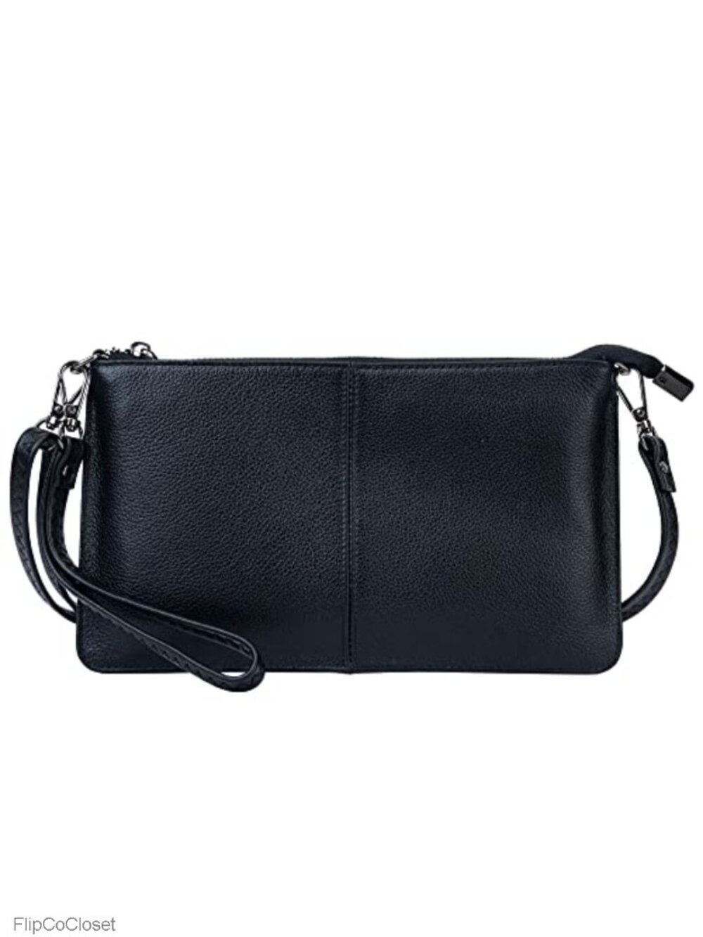 Genuine Leather Wristlet Clutch Crossbody Bag – Envelope Wallet Evening Purse